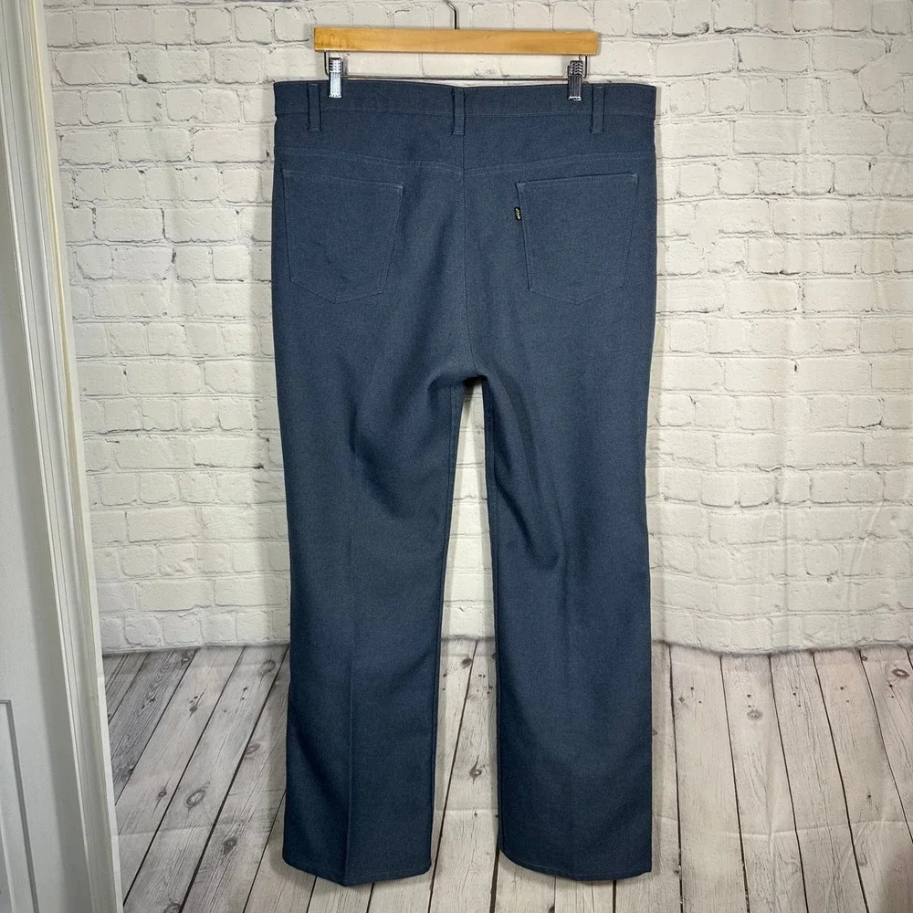 Vintage Levis Panatela Action Slacks Mens‎ 42x32 Blue Dacron Polyester Made USA